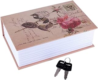 KooingTech Buchsafe, Buchtresor mit Schlüssel, 18 x 11.5 x 5.5cm Spardose Buch, für Geld Schmuck Wertvolle Objekte Büro Hause
