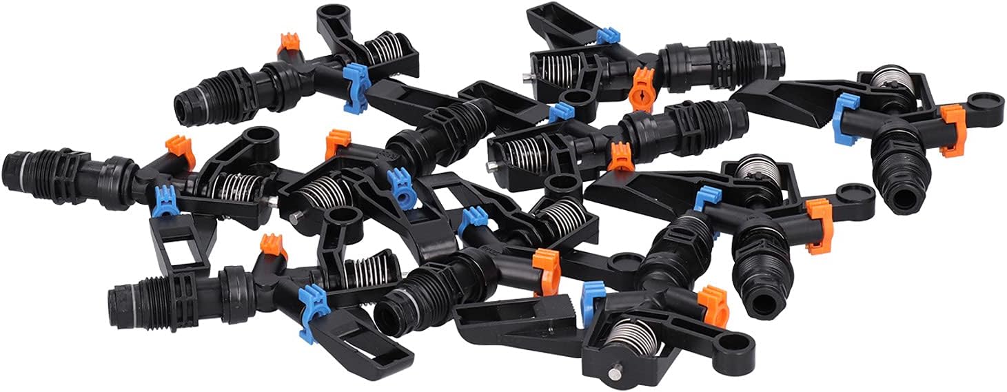10PCS G1/2 Male Thread Rocking Arm Sprinklers Engineering Plastics 360 Rotating Lawn Sprinklers for Garden Supplies 4.7x4.5in
