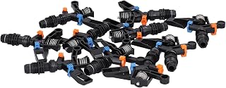 Yosoo 10 peças G 1/2 macho irrigador de braço de balanço de plástico, irrigadores de grama rotativos de 360° para materiais de jardim, 12 x 11,4 cm