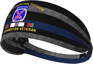 10th Mountain Division Afghanistan Veteran Headbands Sports Sweatbands Non-Slip Sports Running Quick Drying Headband1