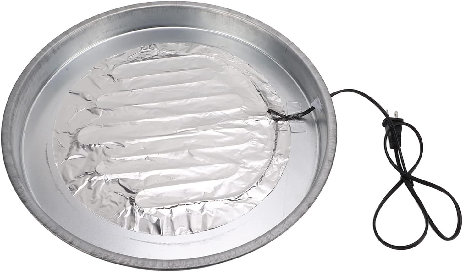 Poultry Chicken Water Heater, Metal Automatic Poultry Drinker Heater Base, Poultry Winter Deicer Heated Base for Outdoor Coops and Cold Winters