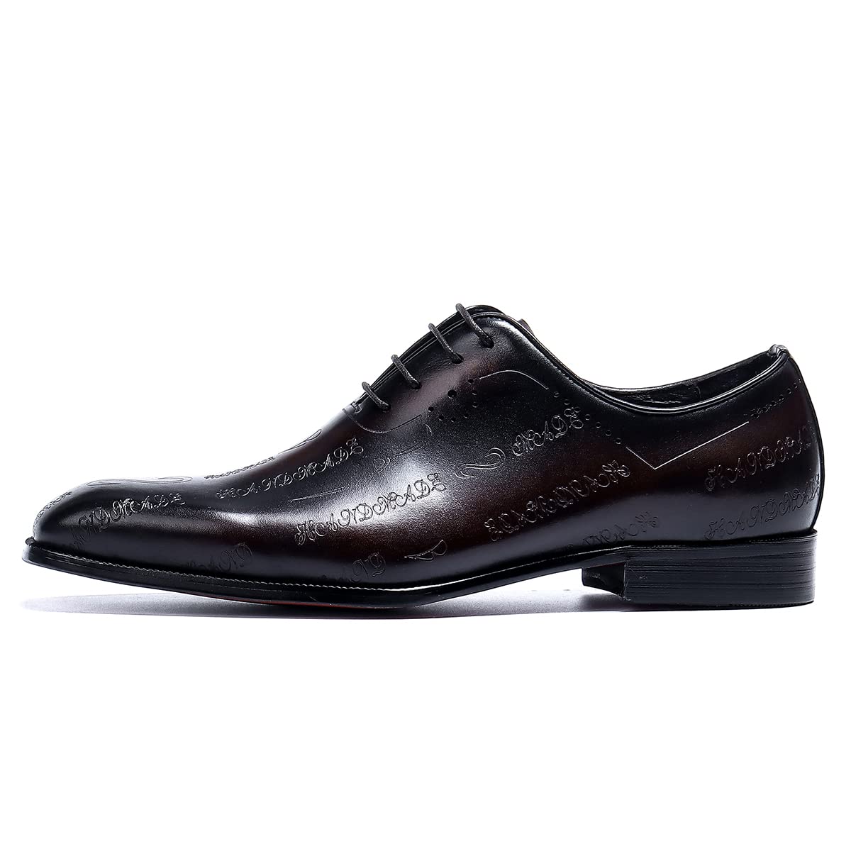 Oxfords Fatte a Mano in Pelle Bovina da Uomo Scarpe da Abito Banchetto Matrimonio Scarpe Stringate Basse Formali