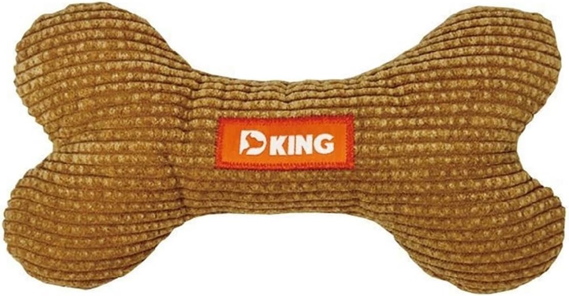 Plush Bone Shaped Squeaky Dog Toy for Small Dogs and Puppies - Soft Interactive Chew Toy with Crinkle Sound Applicable for Indoor Play and Training(Brown)