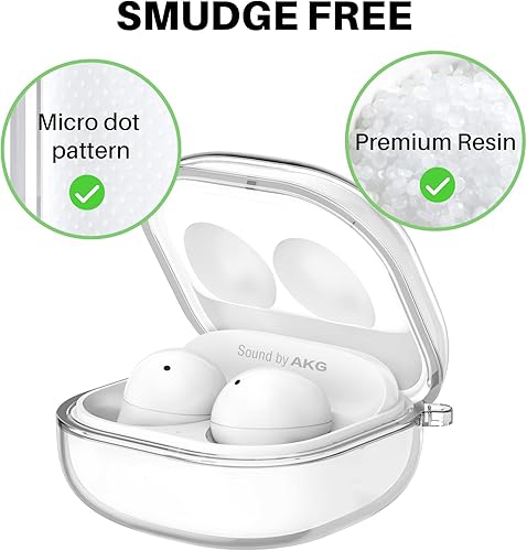 Miniatura 6 de Funda transparente para Samsung Galaxy Buds FE, 2 Pro, 2, Pro, Live (purpurina transparente)