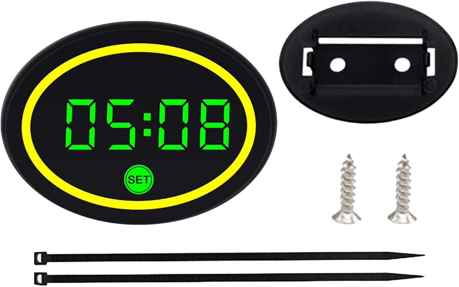 – Mini Motorcycle Clock - Waterproof LED Display | Motorbike Digital Clock Voltage Gauge - for Men Women Teens Commuting Urban Road City Riding Short Trips Adventure