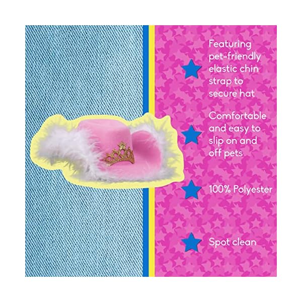 Doggy parton pink cowgirl hat with tiara accent for pets - xs/s (22120705) - image 5