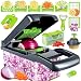 Produktbild ounlink Gemüseschneider,15 In 1 Gemüse Schneider, Würfelschneider mit 7 Austauschbare Klingen Vegetable Chopper für Hobeln Von Obst Gemüse, Karotte, Kartoffel, Knoblauch
