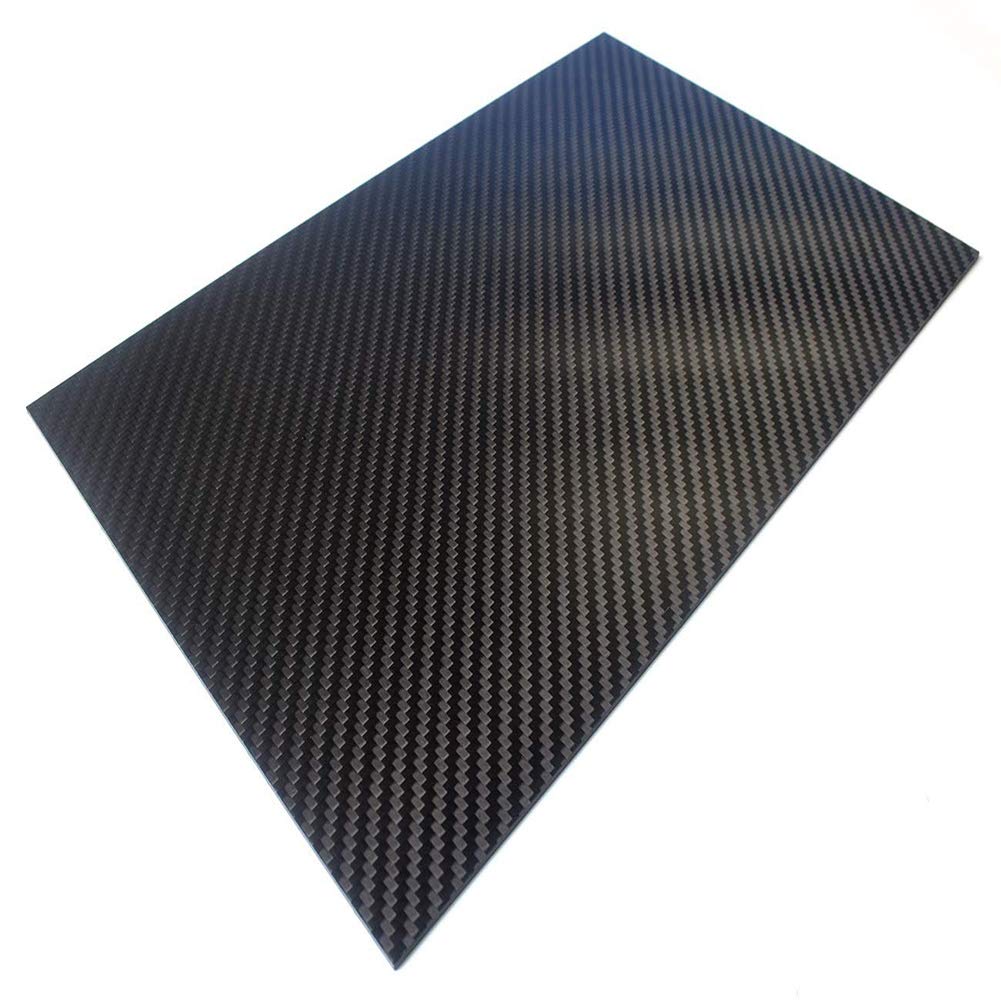 3K Kohlefaser Platte Karbon Carbonfaserplatten Laminatplatte Schwarz Hoher Härte Twill Matt für Drohnenrahmen Dicke:3mm,200mm*500mm