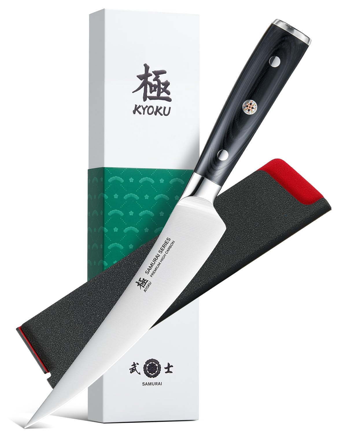 KYOKU 6" Japanese Boning Knife - German Steel Curved Knife with Sheath