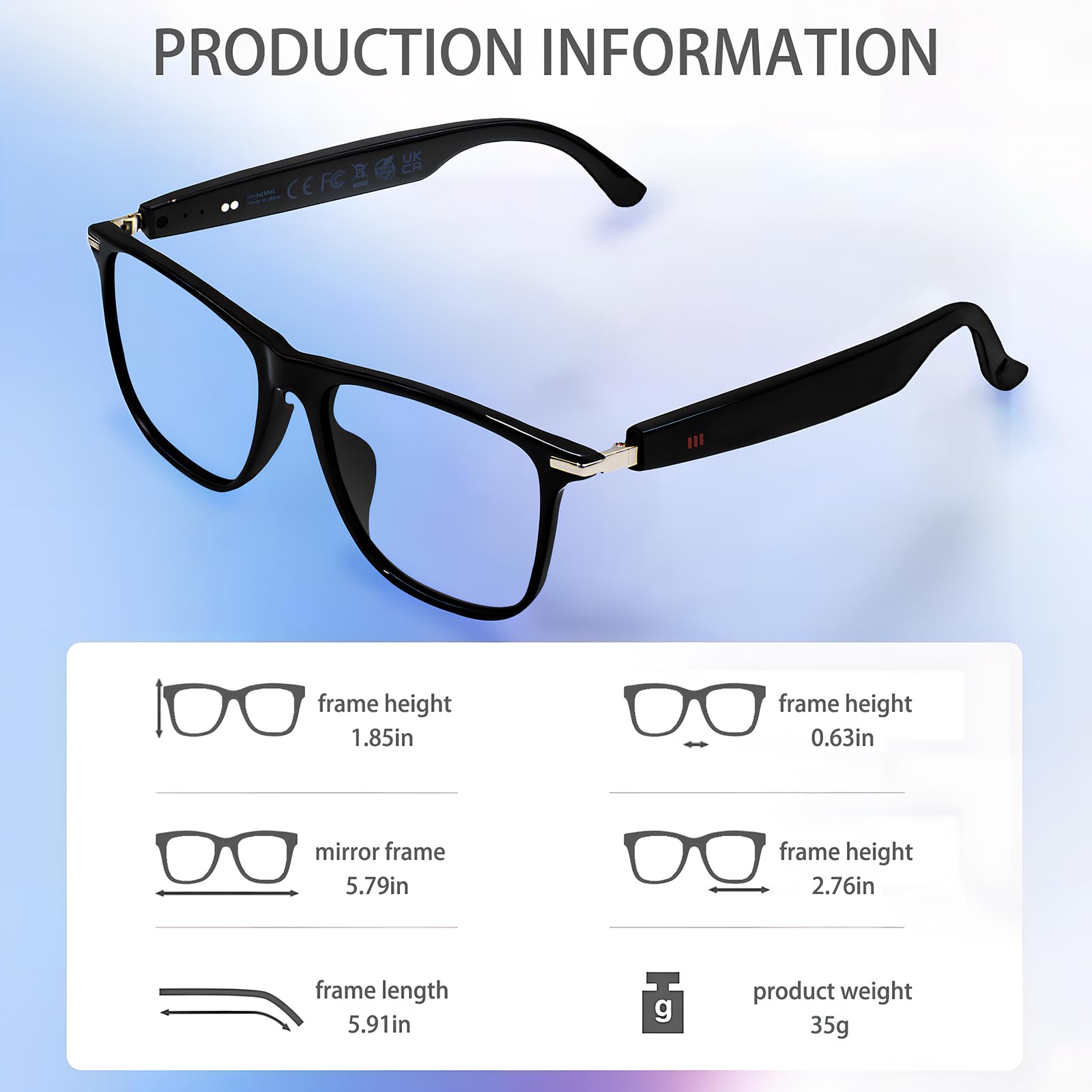 Gafas Inteligentes con Traductor de IA, Lentes Fotocromáticas, Gafas de Sol Polarizadas Bluetooth con Interpretación Simultánea, Audio Claro, con Más de 110 Idiomas para Hombres y Mujeres
