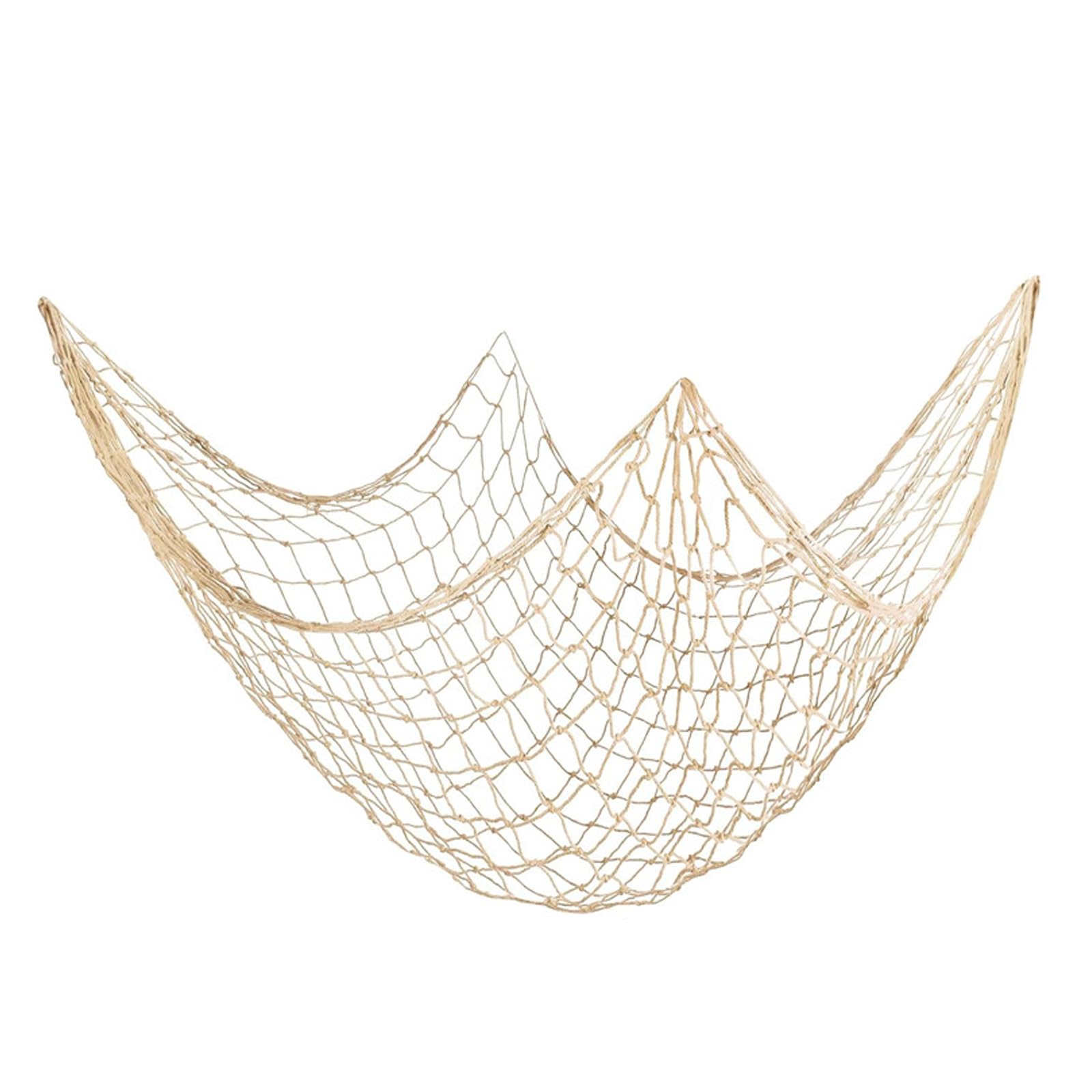 1 filet de pêche décoratif (200 x 100 cm), filet de coton naturel, style méditerranéen et nautique, pour les fêtes sur la plage, le salon et la chambre à coucher
