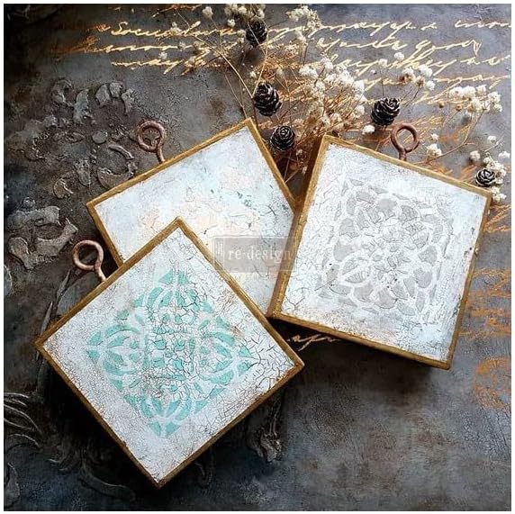 Prima Marketing 再設計 スティック &amp; スタイル ステンシルロール 4インチ X15ヤード-カブランカタイル