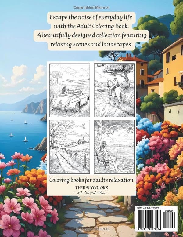 Relaxing coloring book for adults: 50 coloring for adults with Beautiful scenes of tranquility. image 3