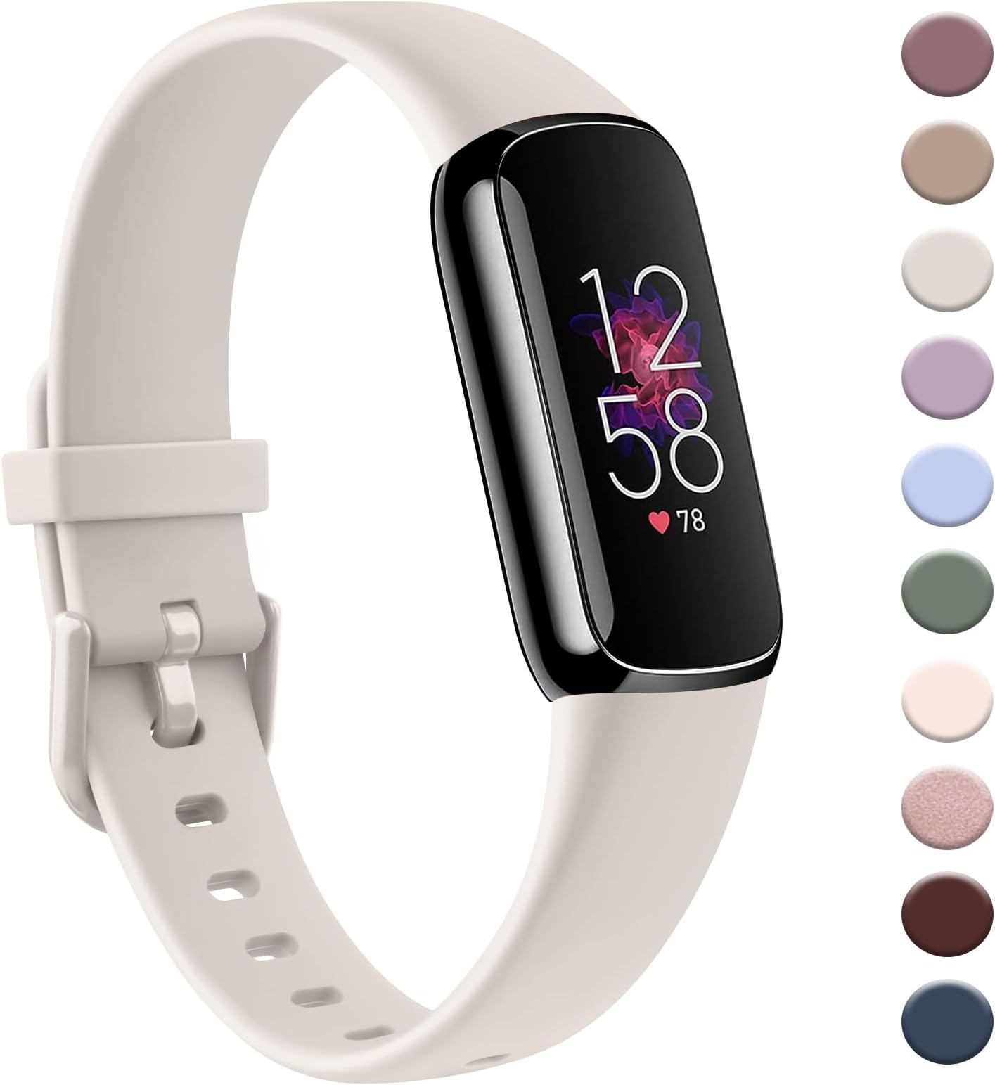 Sport Band Compatible with Fitbit Luxe, Soft Silicone Replacement Sport Straps Wristbands for Fitbit Luxe Fitness and Wellness Tracker