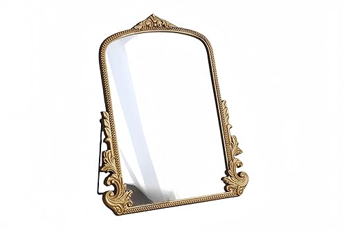 Large Vintage Gold Table Mirror – 16" x 20" Antique