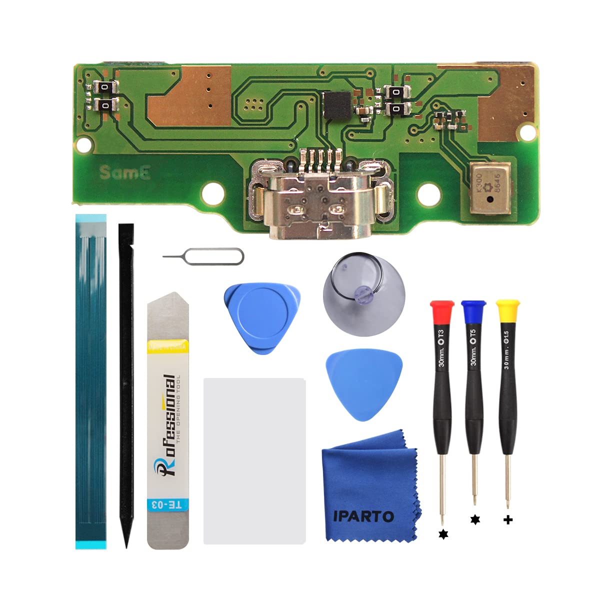 iParto Charging Port Replacement Kit for Samsung Galaxy Tab A 8.0 2019 SM-T290 - USB Flex Dock Connector Replacement