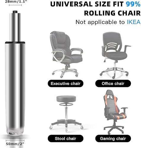 Miniatura 3 de Reemplazo de cilindro de silla de oficina de 55 pulgadas cilindro de elevación de gas resistente para sillas de escritorio de oficinasilla de juegos