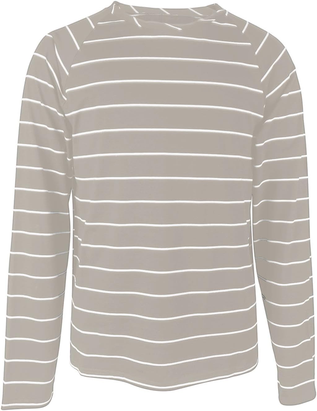 PRETTODAY Men's Striped T Shirts Raglan Long Sleeve Crew Neck Tee Casual Basic Blouse Tops - Image 3