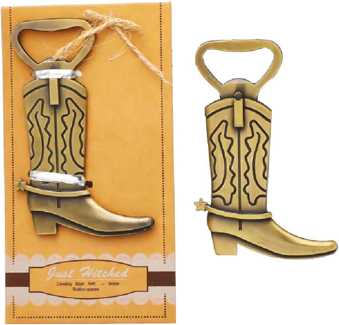 Pack of 16 Cowboy Boot Bottle Openers Wedding Party Favors for Guests