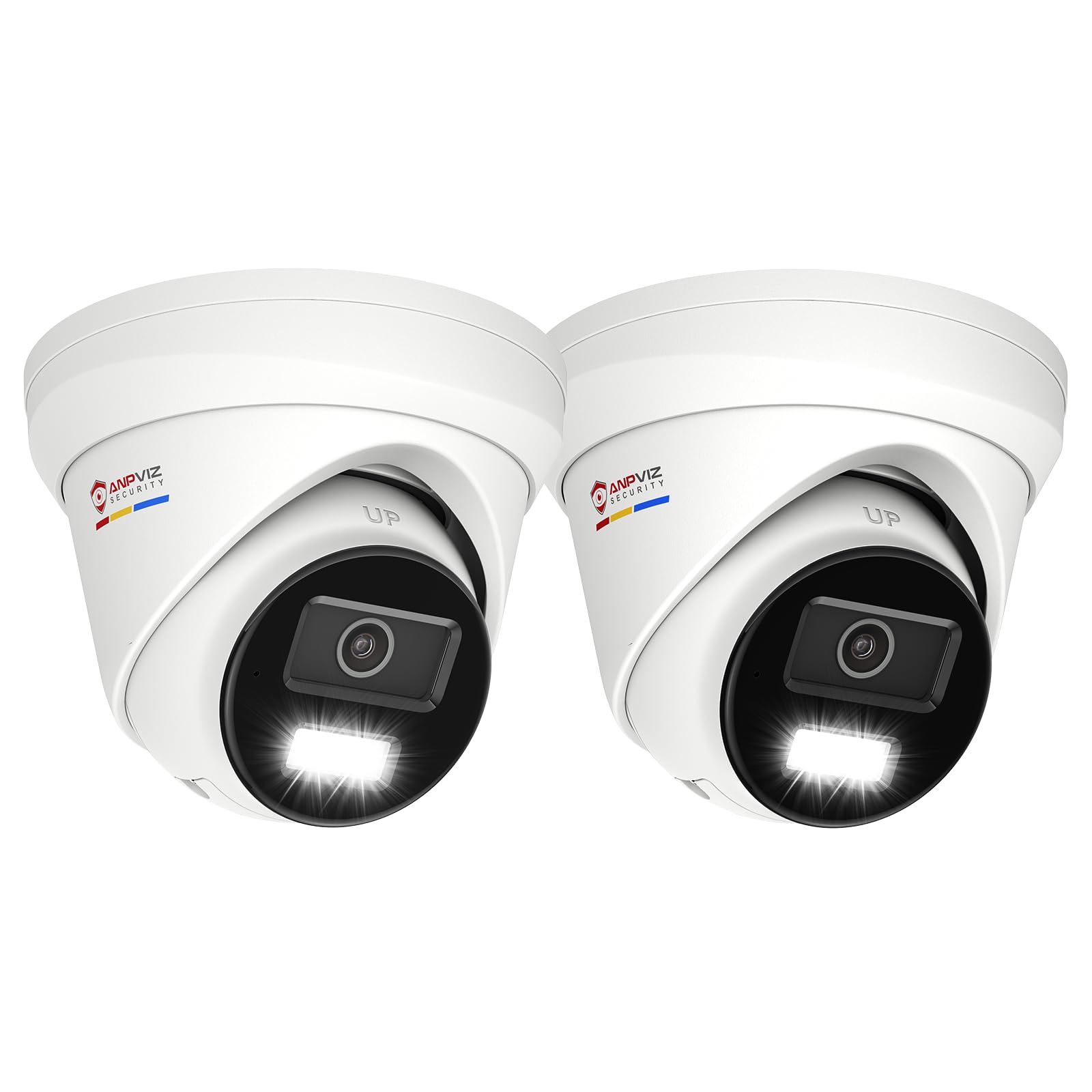 Anpviz 2 Pack 4K 8MP PoE IP Turret Wired Security Camera Outdoor | Smart Color Night Vision, AI Human Vehicle Detection, Metal Case for Business, with Audio, 114° Wide Angle, IP67 Waterproof-image-4