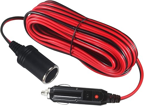 Miniatura 6 de KUNCAN Cable de extensión para encendedor de cigarrillos de 26 pies  26 pies 12 V24 V macho a enchufe hembra adaptador de enchufe 14AWG cable de