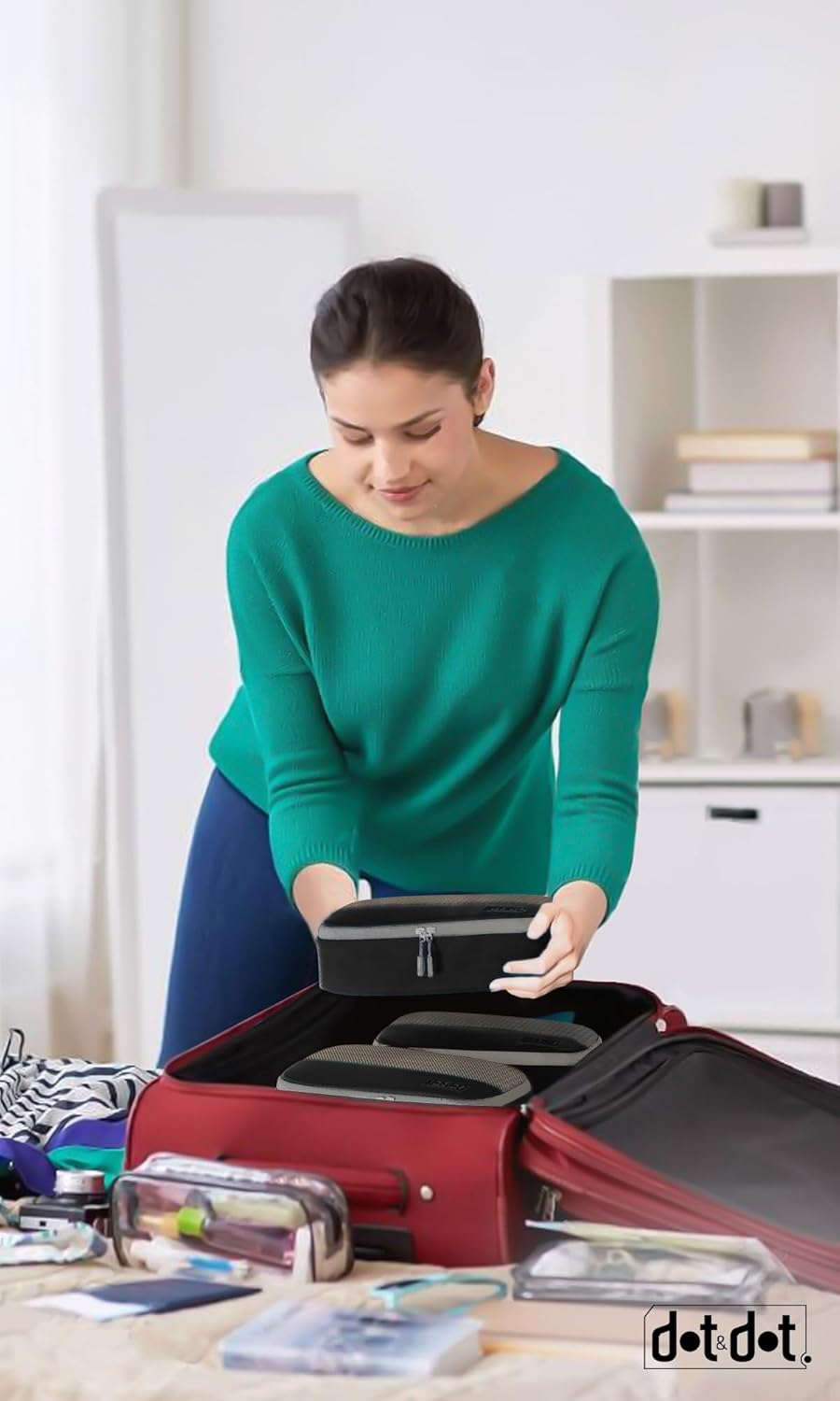 4pc Small Packing Cubes for Travel - Luggage Packing Organizers - Travel Packing Cubes for Suitcases - Image 5