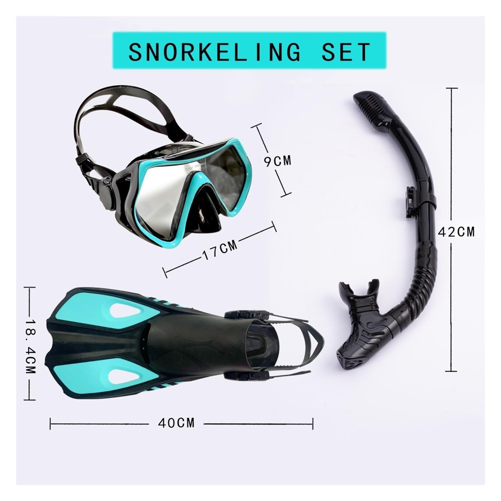 Tanque de Buceo, Aletas Profesionales For Adultos, Gafas De Buceo, Snorkel, Traje Tres Piezas, Máscara Vidrio Templado Antivaho Silicona