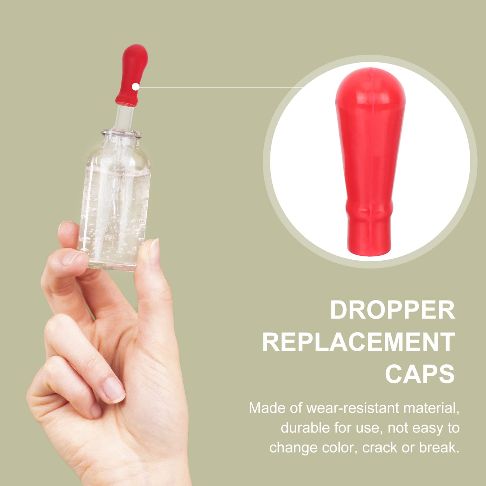 Ciieeo 4 Set Capsule Ricambio Per Pipette Vetro Tappi Silicone Per Contagocce Per Laboratori E Uso Personale Facili Da Utilizzare E 50 Pezzi * 4
