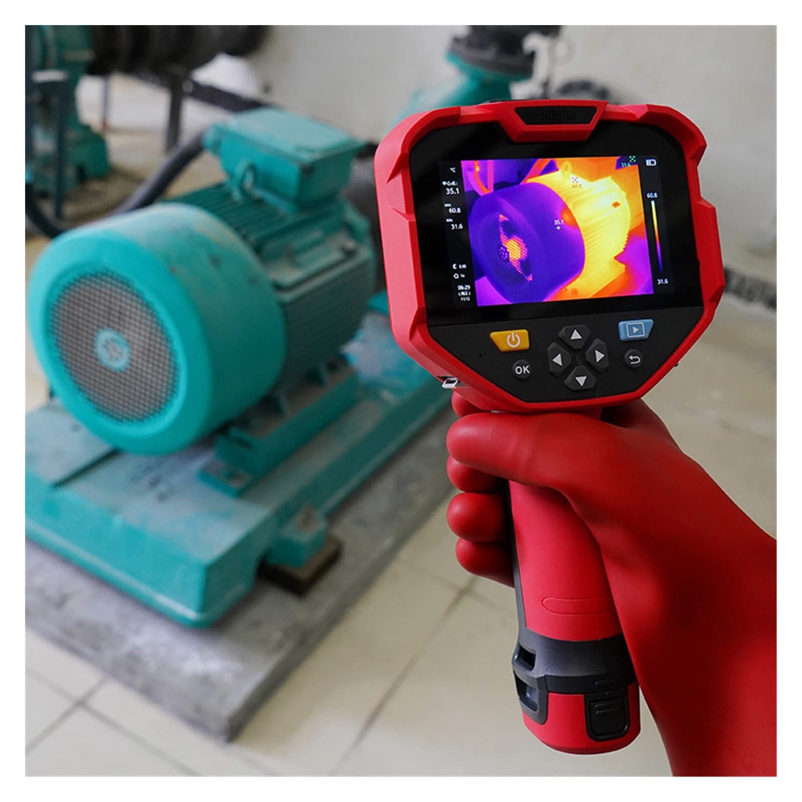 Cámara térmica Cámara termográfica 384X288 píxeles cámara termográfica Profesional Enfoque Manual cámara térmica infrarroja for reparación Diseño Compacto