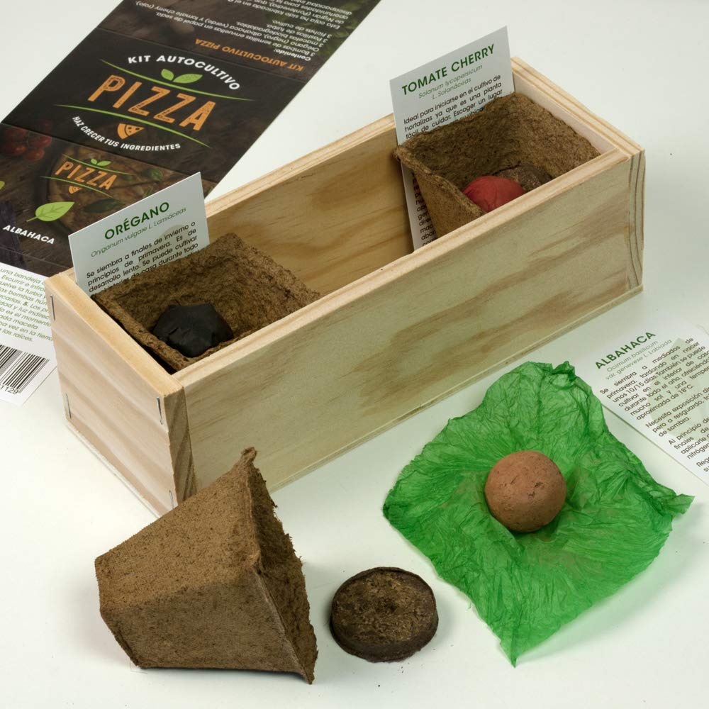 Kit Autocultivo | Pizza | Orégano, albahaca y tomate cherry.