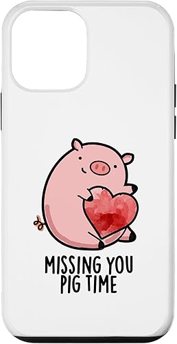 iPhone 12 mini Missing You Pig Time Funny Animal Pun Case