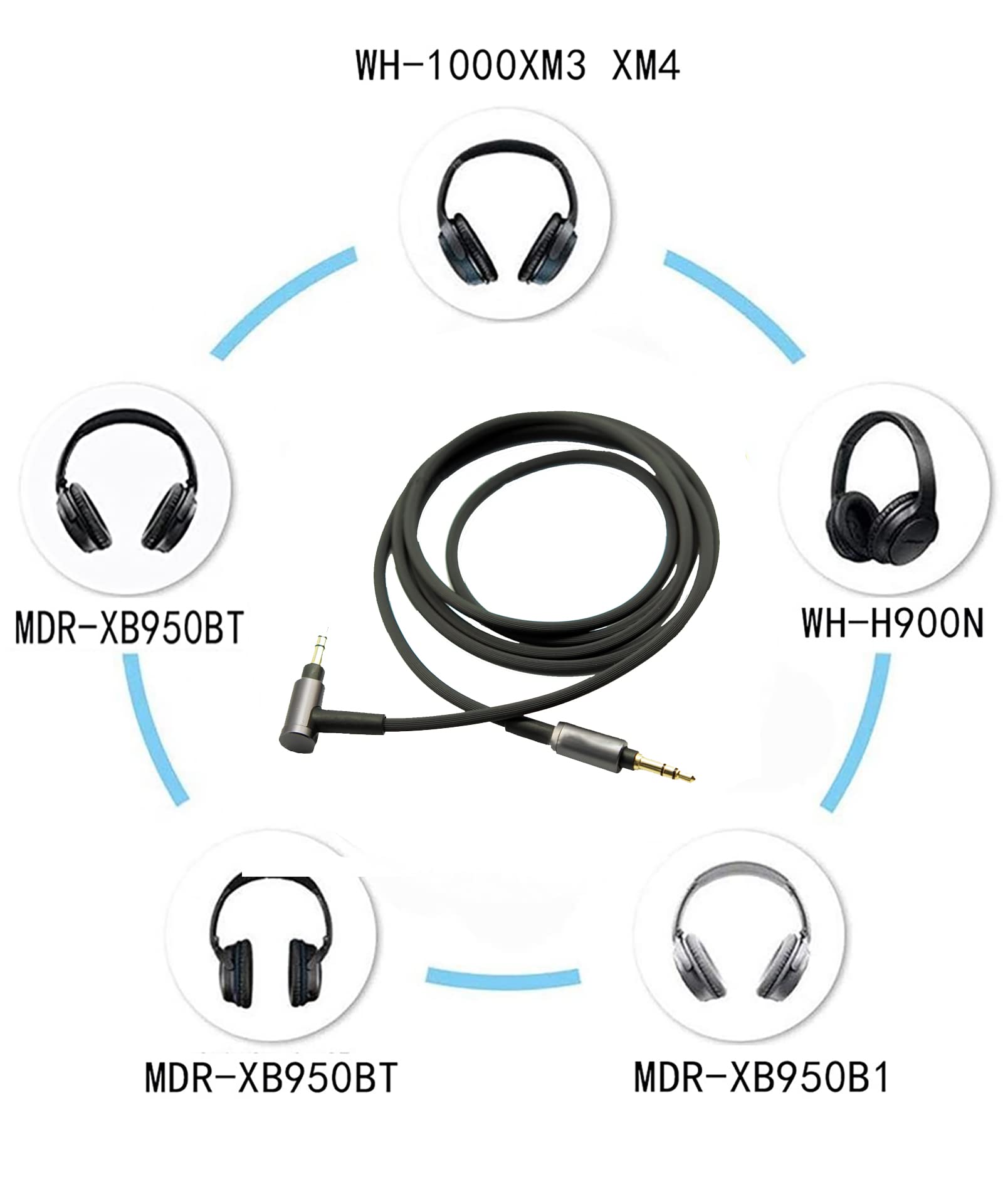 Amazon | WH-1000XM5 交換用AUXオーディオヘッドホンケーブル