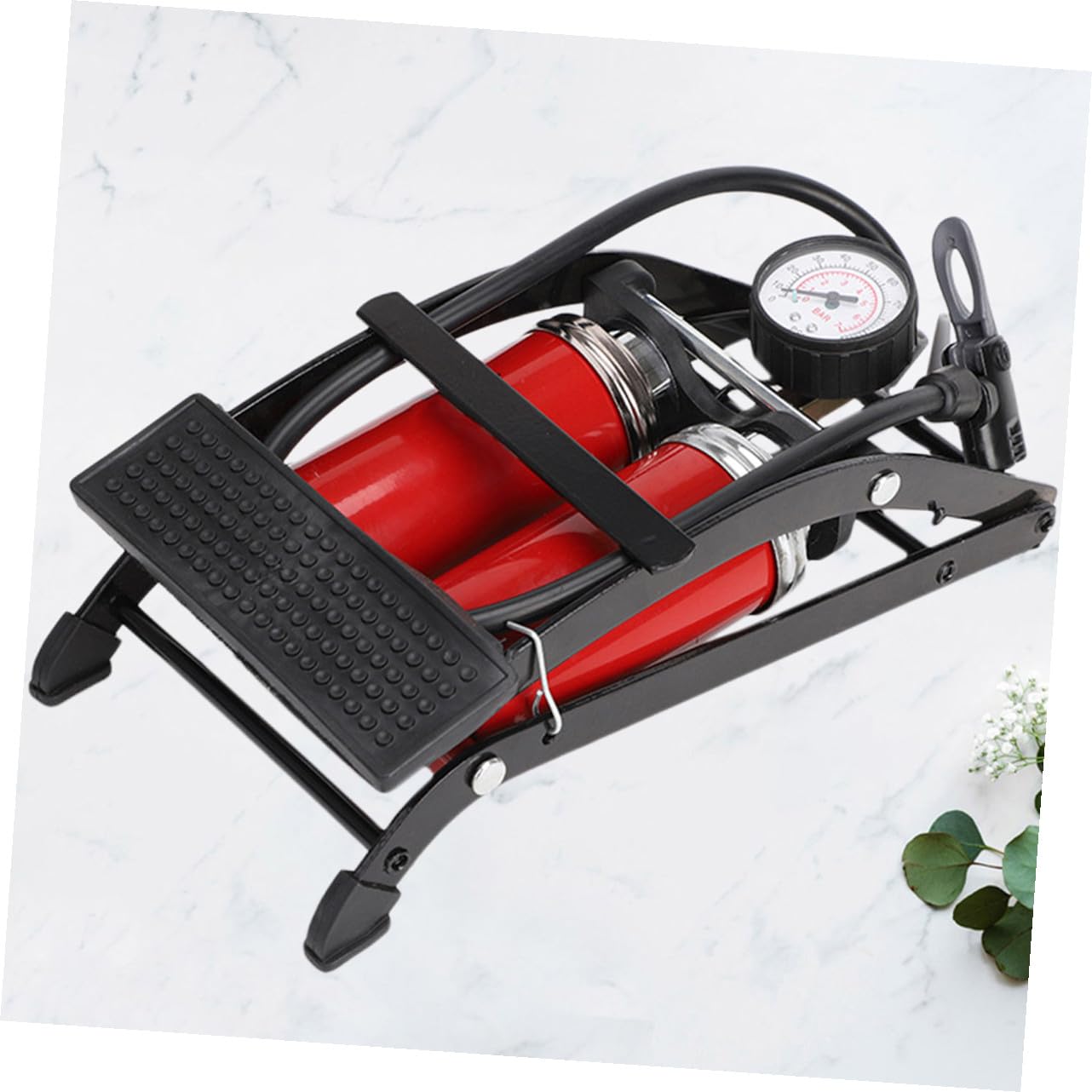UKCOCO Fußpumpe für Fahrrad tragbare Luft Inflator Fahrräder Mini-Fußpumpe Pedalluftpumpe Luftdruck der Pedale Fahrrad Luftdruck