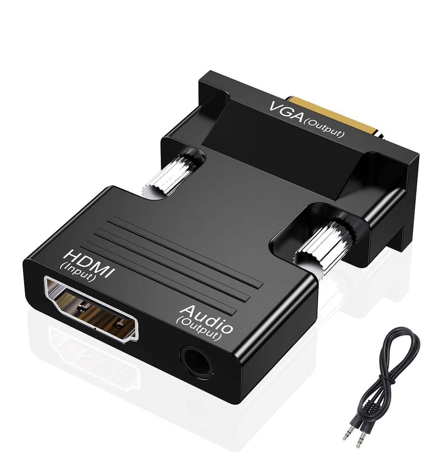 FORIDA HDMI Female to VGA Male Converter with Audio | 1080P FHD Video Output | 3.5mm Audio Jack Cable Adapter | Compatible with PC Desktop Laptop HDTV Projector TV Box Chromebook Roku Xbox-image-30