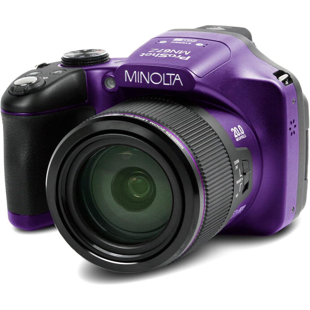 MINOLTA カメラ Amazon.com : Minolta MN67Z 20MP FHD Wi-Fi Bridge Camera with