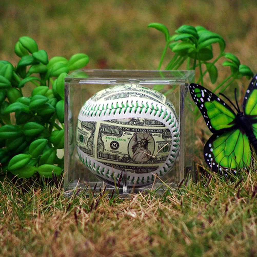 Etui na wystawę baseballową, akrylowy uchwyt na piłkę tenisową, kwadratowy, przezroczysty pokrowiec, pojemnik do przechowywania, ochrona przed promieniowaniem UV, pyłoszczelny (biały)