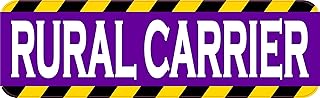 StickerTalk Caution Stripe Purple Rural Carrier Magnet, 10 inches by 3 inches