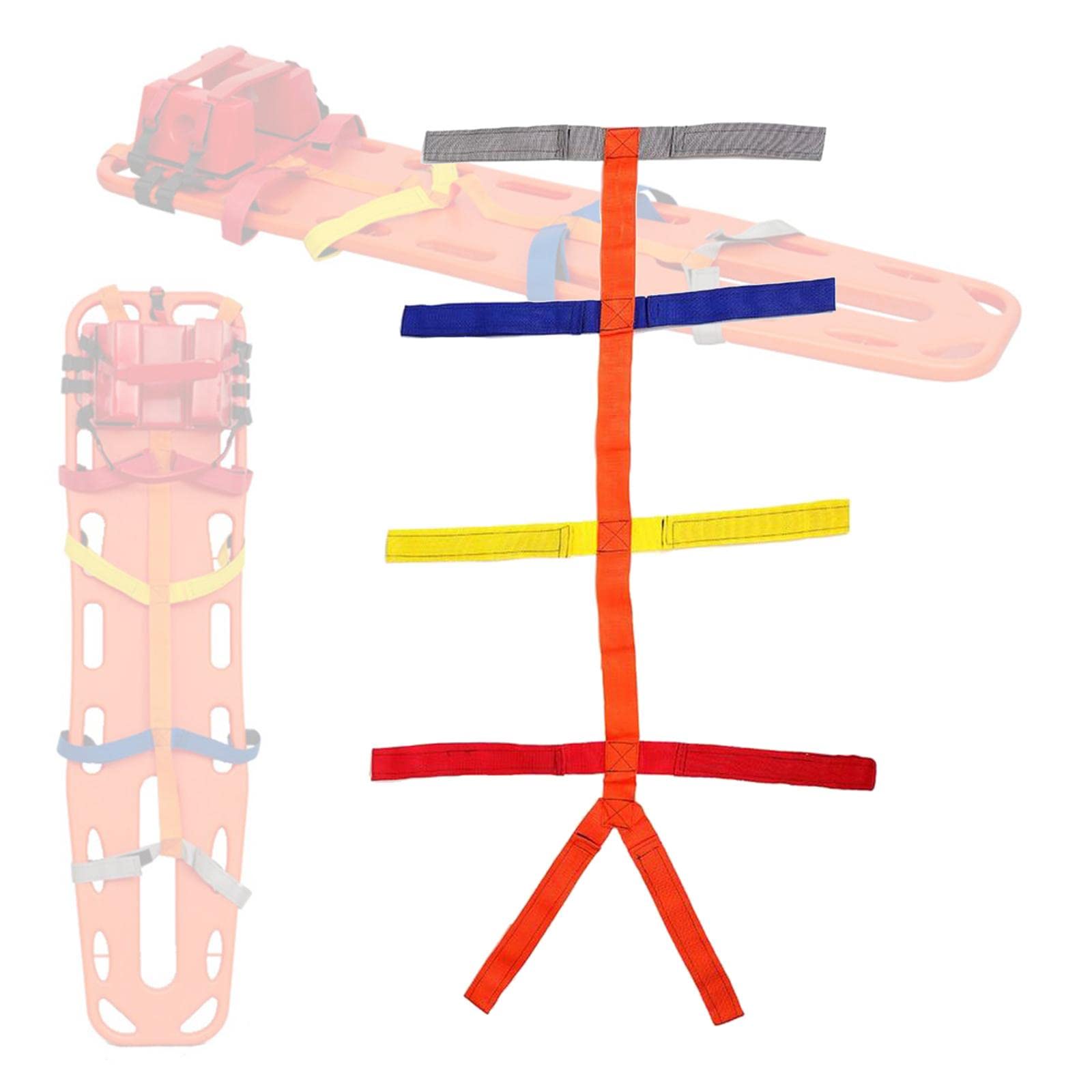 Cinturino a Ragno a 10 Punti Cinghia Spinale Heavy Duty Bandage Barella, Emergenza Speciale Cinturo Spinale, Adatto a Qualsiasi Piastra Di Fissaggio Spinale E Barella Di Plastica