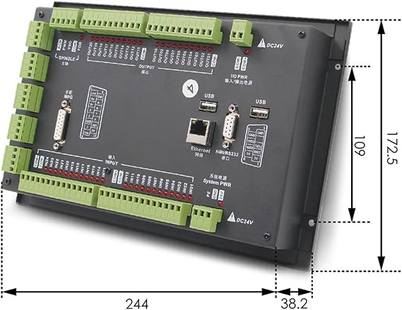 CNC Controller, DDCS Expert Standalone Motion Controller Offline Controller Support 3/4/5 axis USB CNC Controller Interface(4 Axis)