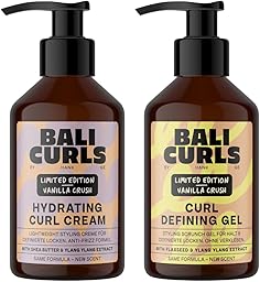 BALI CURLS Curl Defining Limited Set – Hydrating Curl Cream & Defining Gel (je 150 ml) – Für geschmeidige, definierte Haare – Feuchtigkeit, Definition & Halt ohne Verkleben