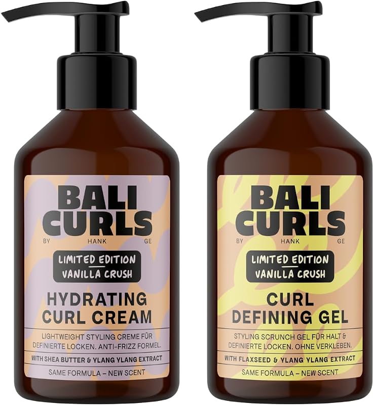 BALI CURLS Curl Defining Limited Set â Hydrating Curl Cream & Defining Gel (je 150 ml) â FĂŒr geschmeidige, definierte Haare â Feuchtigkeit, Definition & Halt ohne Verkleben