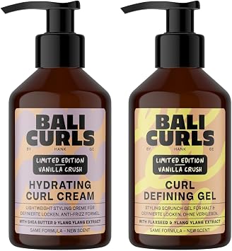 Bali Curls Curl Defining Limited Set - Hydrating Curl Cream & Defining Gel 150 ml Each - For Smooth, Defined Hair - Moisture, Definition & Hold without Gluing