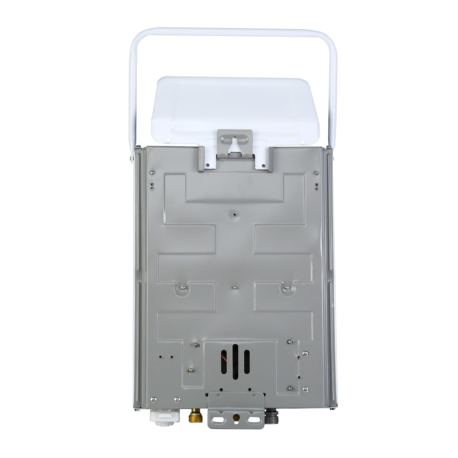 Chauffe-eau au propane portable, chauffe-eau sans réservoir, chauffe-eau à gaz à la demande pour camping RV, protection contre la surchauffe (6L Propane Blanc)