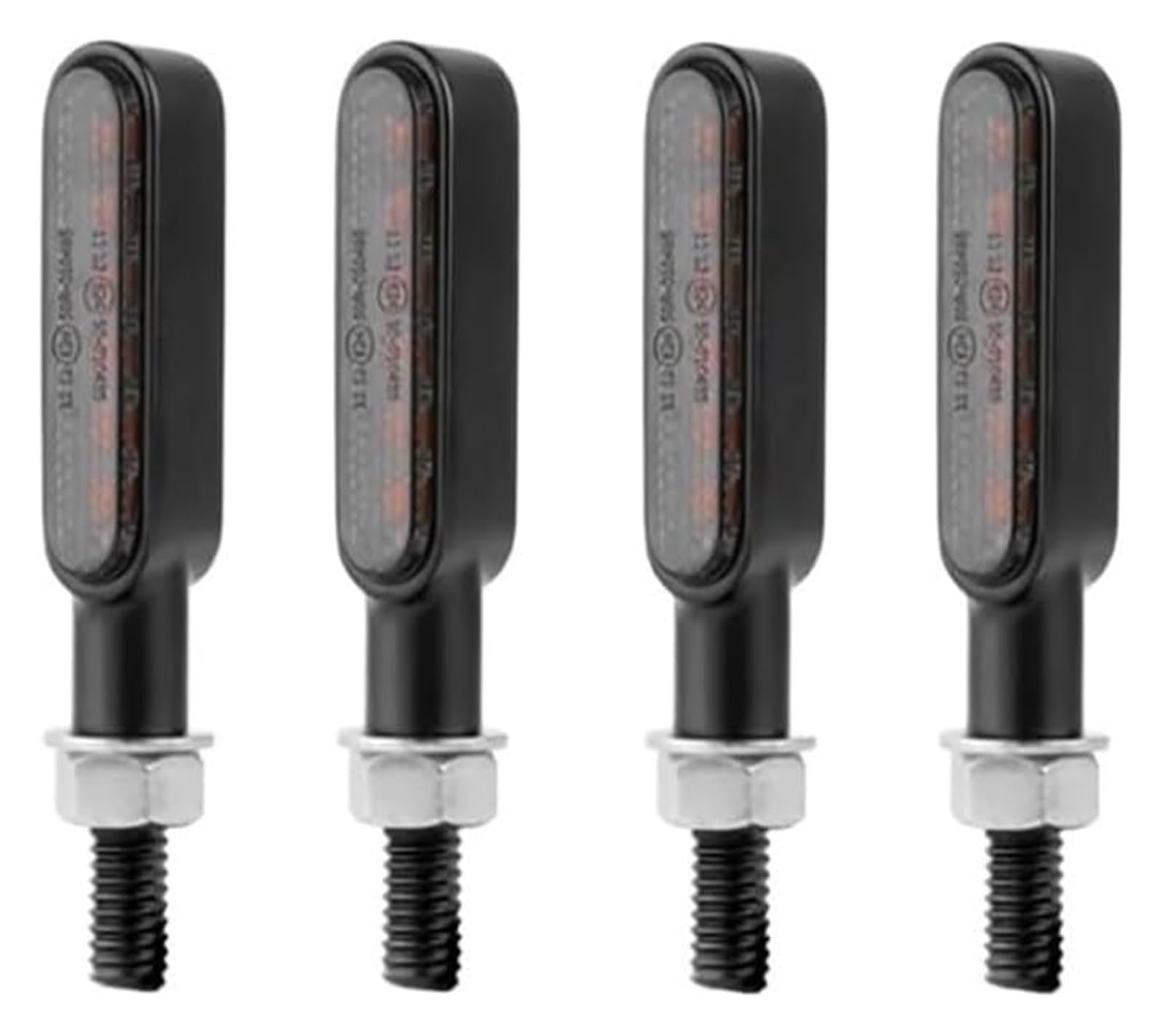 Indicatore Direzione Anteriore per Yamaha Indicatore di direzione per Moto 12V 8mm LED Indicatori Luci Lampeggianti 3LED 6LED(6LED-4 PCS)
