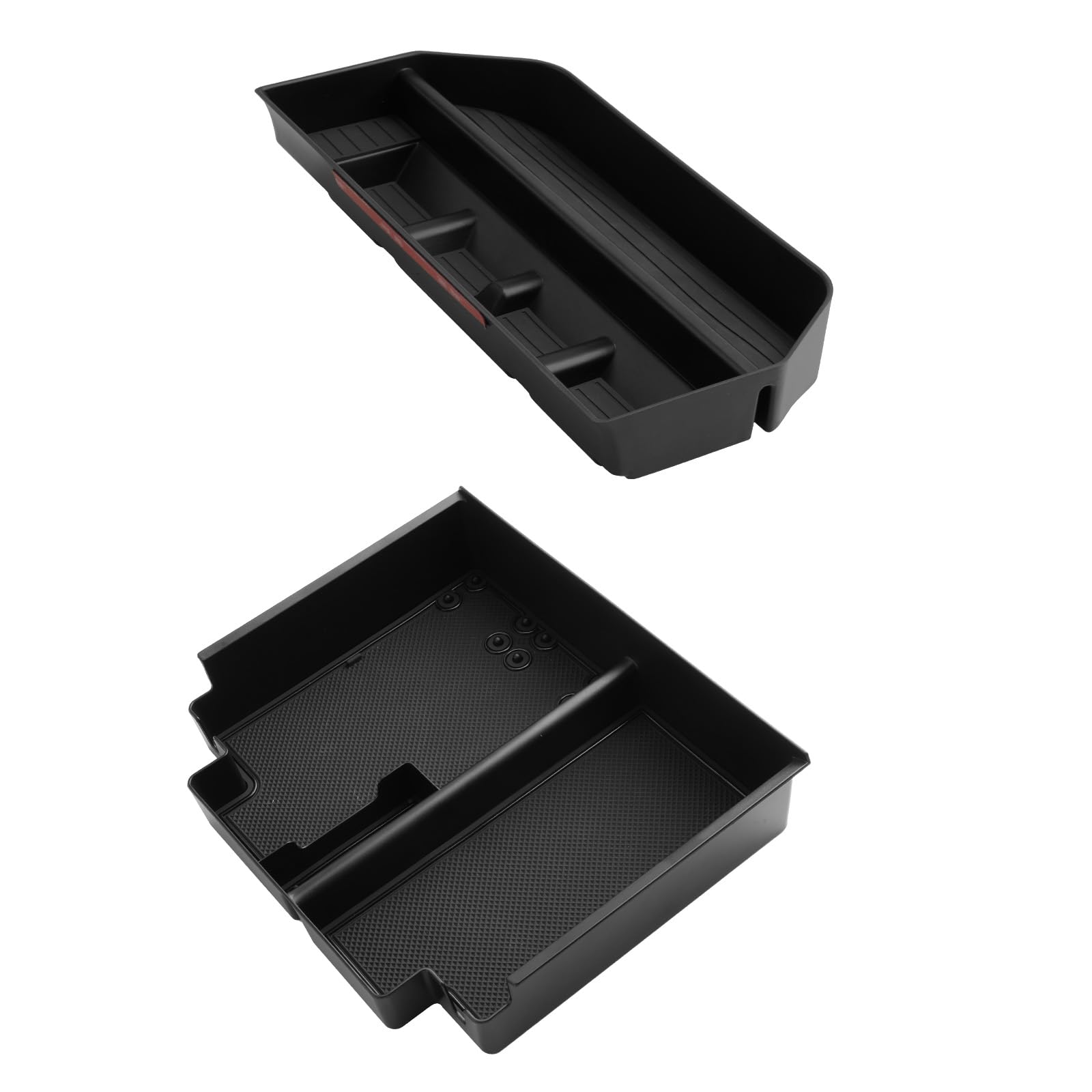 LUWU 2026 2027 Ford Expedition Accessories Compatible with 2025 2026 2027 Ford Expedition (Active/Platinum/Tremor/King Ranch) Center Console Organizer, Dashboard Storage Tray ABS Material Black 2-Pack