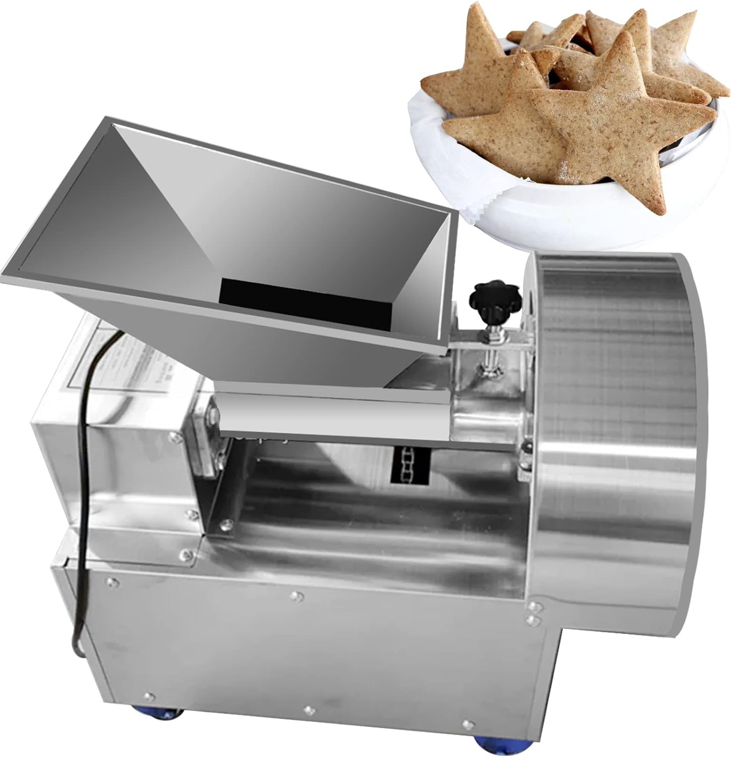 Dough Divider 1-300g Dough Cutting Machine bakery dough ball making dividing rounding Machine For Stuffing Biscuit Panel Pizza wit 6 molds (220V/50HZ, flower shape)