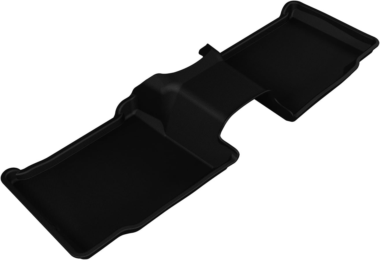 3D MAXpider Custom Fit Kagu Floor Mat (Black) Compatible with Ford Explorer 2011-2019 (w/ 2nd Row Center Console) - Second Row