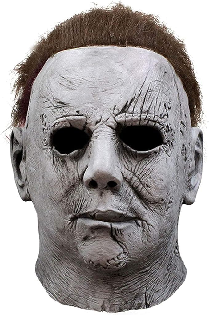 Michael Myers Full Head Latex Mask for Halloween Costume Party, Haunted House Event, Cosplay Dress Up & Masquerade Props