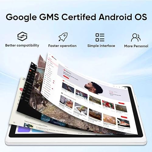 Miniatura 3 de Tablet Android 15 de 7 pulgadas, 9GB RAM 32GB ROM expansión 1TB, procesador de cuatro núcleos, cámara dual, WiFi 5G/2.4G, Bluetooth, control