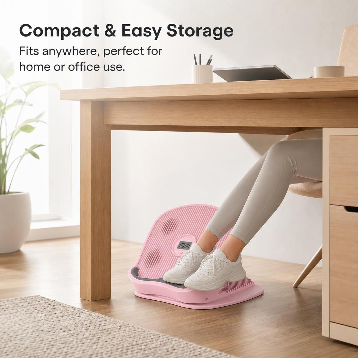perfeclan Banco Estiramiento para Gemelos con Ajuste Inclinacion y Soporte Acero para Mejorar la Flexibilidad y Prevenir Lesiones en el Hogar y Oficina, Rosa Hada, style to 3, Rosa